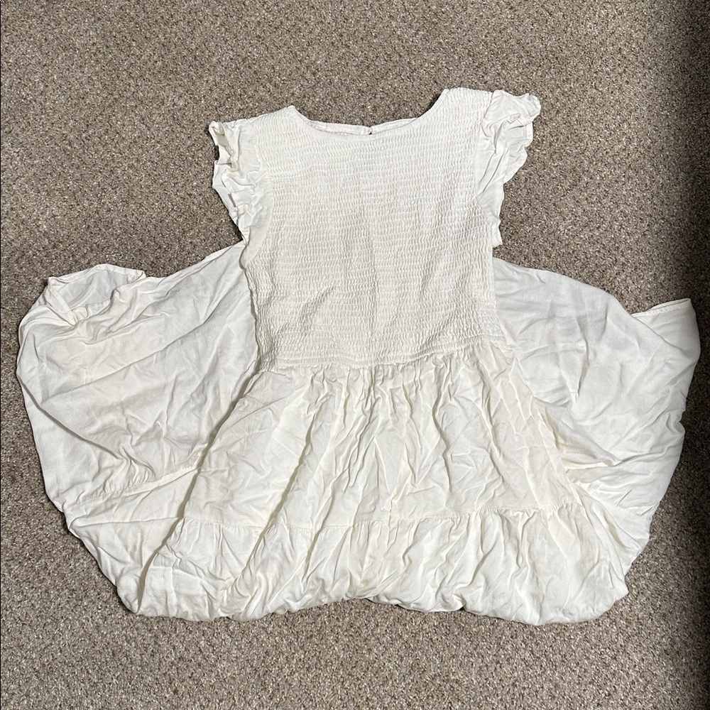 White Ruffled Dress